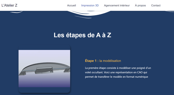 les étapes de création